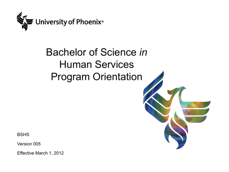 Bachelor's degree in human services