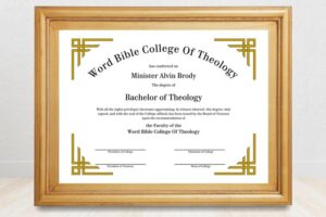 Bachelor in theology degree