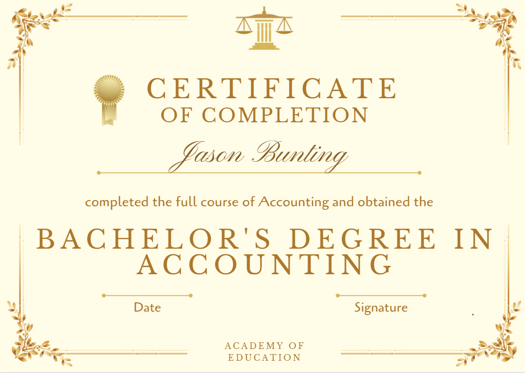 Bachelor of accounting degree