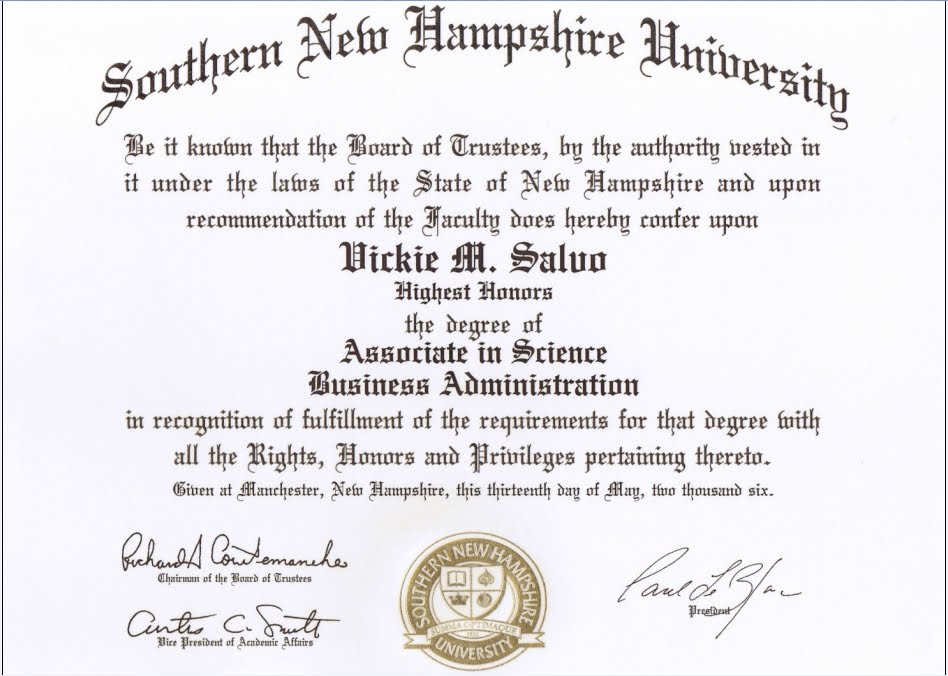 Administration degree bachelor certificate certificates bachelors