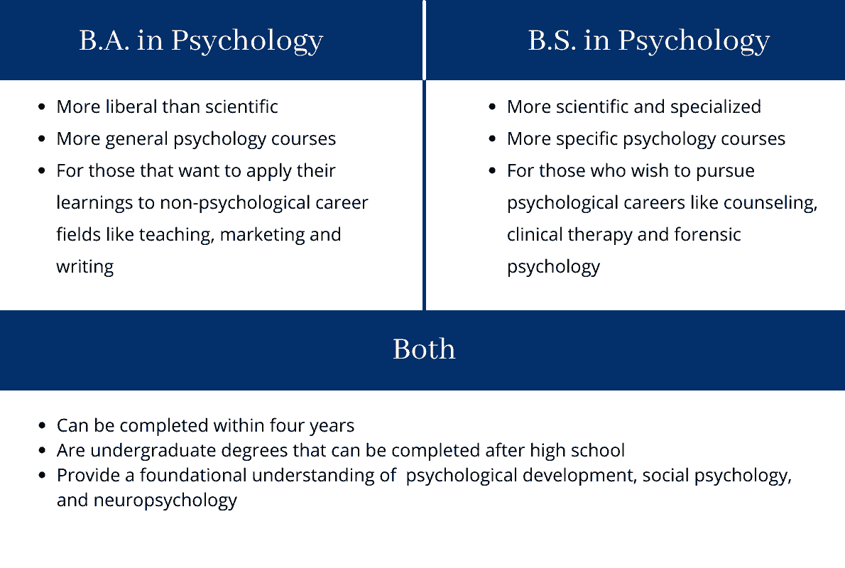 Bachelor degree in psychology