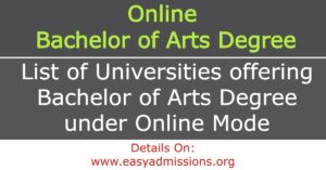 Online bachelor of arts degree