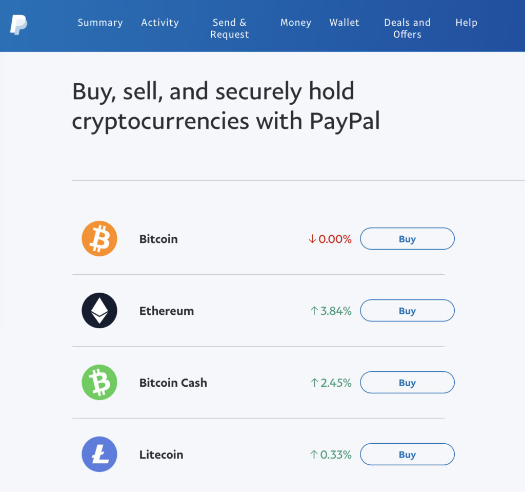 How to buy crypto with paypal