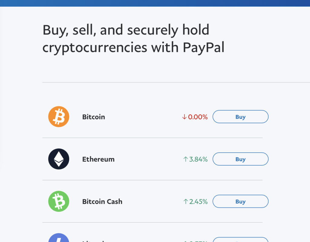 Can you buy crypto with paypal