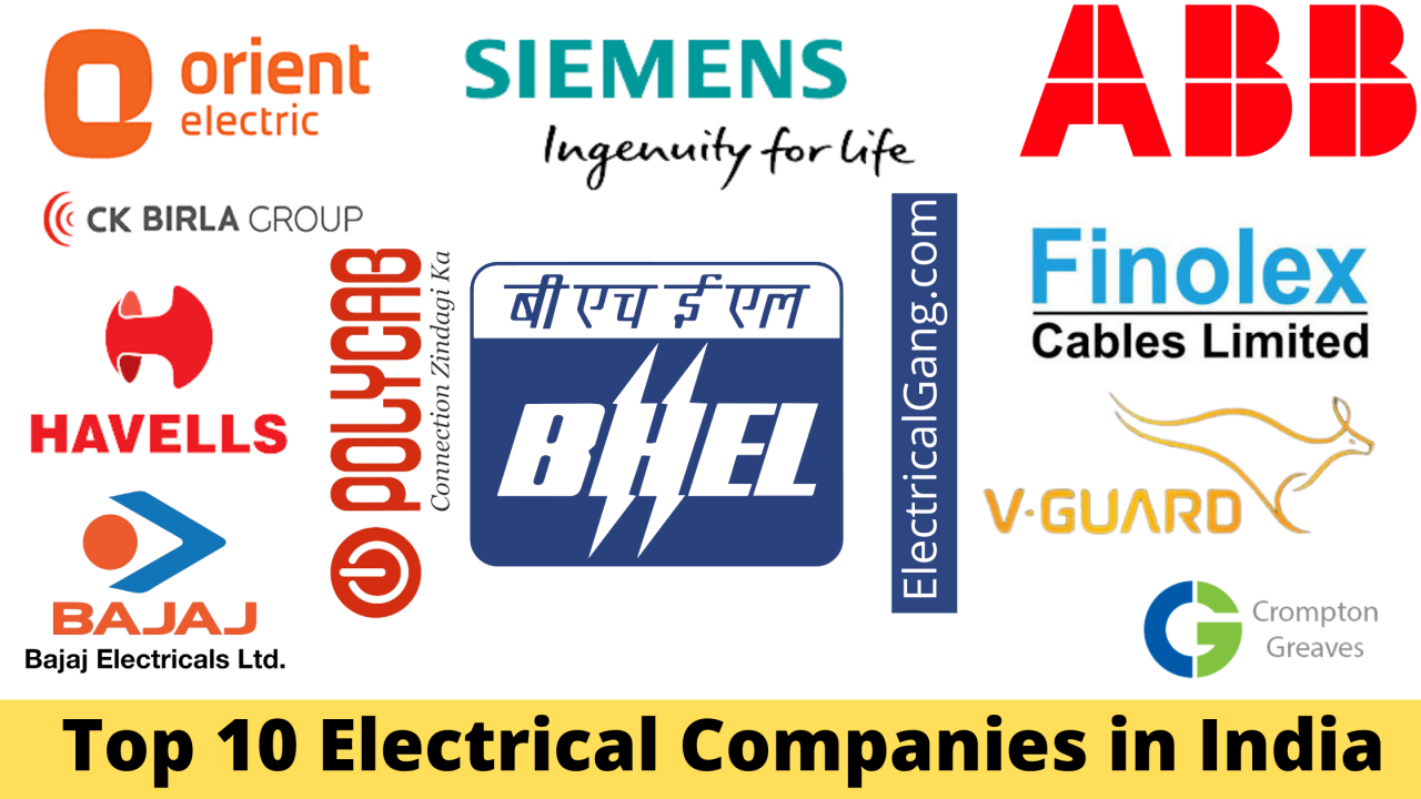 List electrical companies