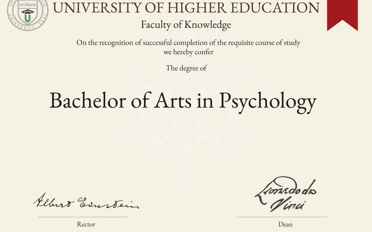 Psychology bachelor college higher ache education american courses course