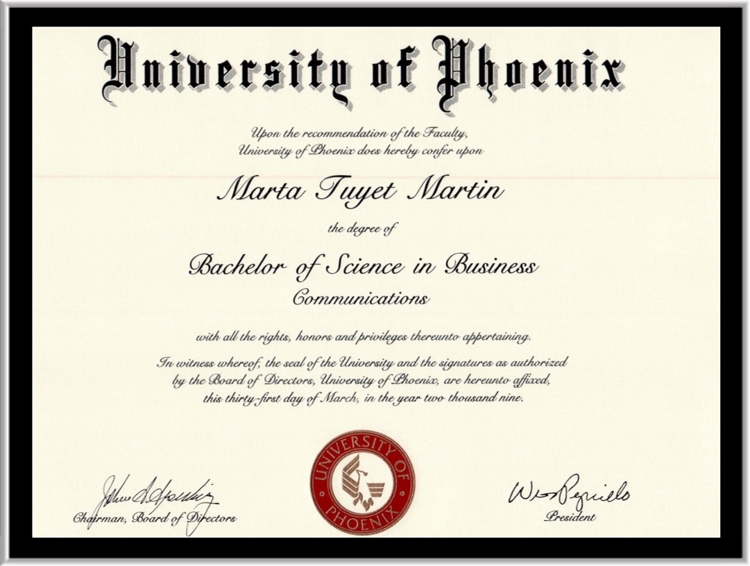 Bachelor of arts degree