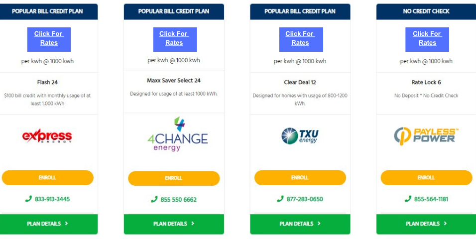 Texas providers map electrical electricity area rates vault