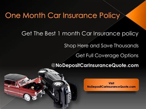 one month car insurance