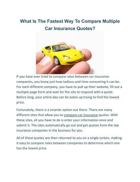 multiple car insurance quotes